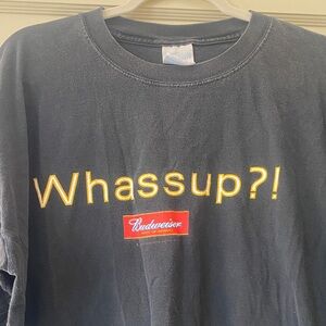 Budweiser Black Tee  'Whassup?!'